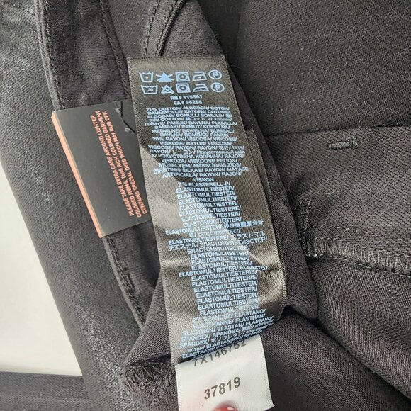 Jen 7 size 20 Coated Ankle Straight Jeans by 7 for All Mankind Black New - Picture 10 of 11